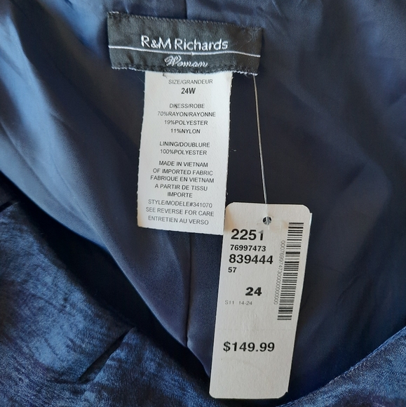 R & M Richards Woman Navy Dress - Picture 14 of 15